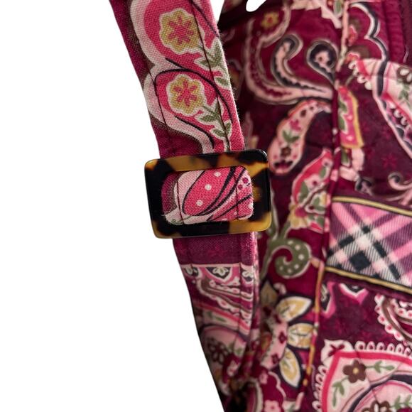 Vera Bradley Backpack Piccadilly Plum Paisley Plaid - Picture 7 of 9